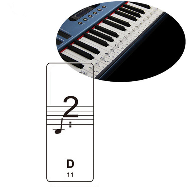 Transparent Piano Keyboard Note Sticker Suit For 61/88 Key Electronic Keyboard