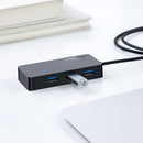UGreen CR133 USB 3.0 to 3-Port USB 3.0 Hub with External 3.5mm SPK MIC Audio Adapter