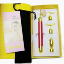 Electric Golden Beauty Bar Energy Face Vibrating Lifting Tightening Revitalization Massager Body Skin Care Set