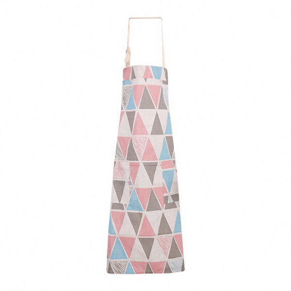 Honana Cotton Sleeveless Apron Triangular Lattice Kitchen Cooking Simple Aprons Cotton Linen