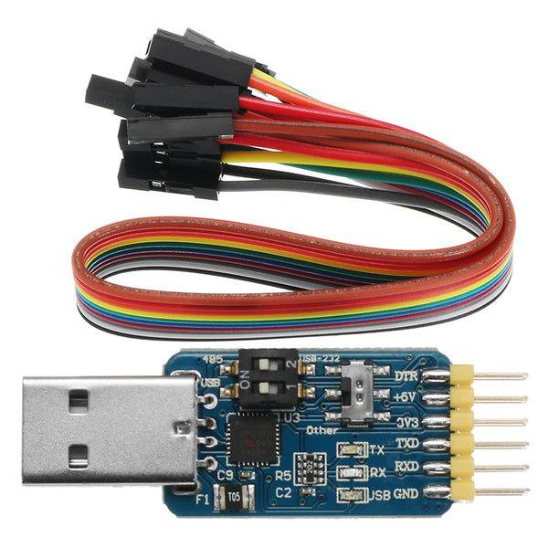 5Pcs 6 In 1 CP2102 USB To TTL 485 232 Converter 3.3V / 5V Compatible Six Multifunction Serial Module