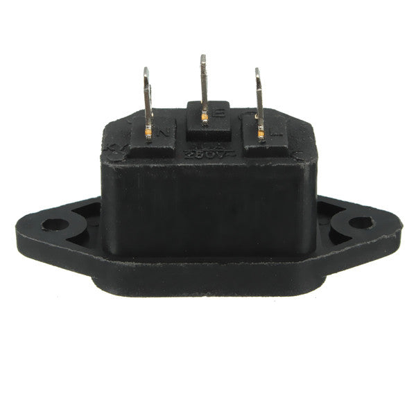 AC 250V/10A IEC320 C14 Male 3Pin Power Inlet Panel Mounting Power Inlet Socket