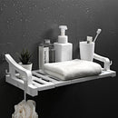 Suction Wall Mount Storage Rack Holder Shelves Bathroom Kitchen Organizer Shower Shelf