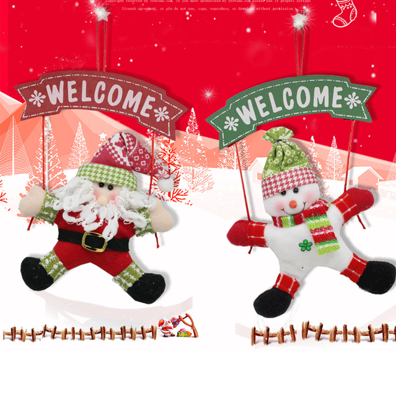 Santa Claus Snowman Christmas Door Hanging Ornament Tree Home Decoration Xmas Gift