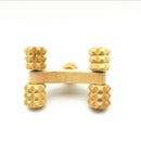 Wood Massager Manual Small Four Wheel Wooden Massager Manual Massager Whole Body Massager