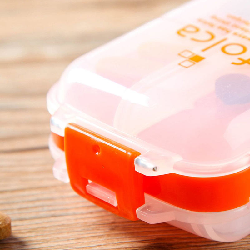Honana HN-PB011 Portable 8 Compartments Pill Case Foldable 3 Layers Pill Organizer Medicine Box