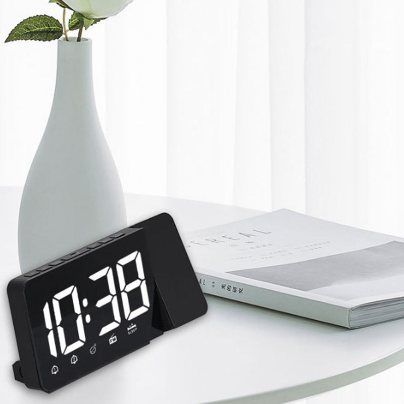 TS-3211 360 Rotated Projection Clock FM Radio Clock Snooze Function Creative Alarm Clock