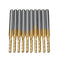 10pcs 1.5mm Tips 1/8 Inch Shank Carbide End Mill Engraving Bits for CNC PCB Rotary Burrs