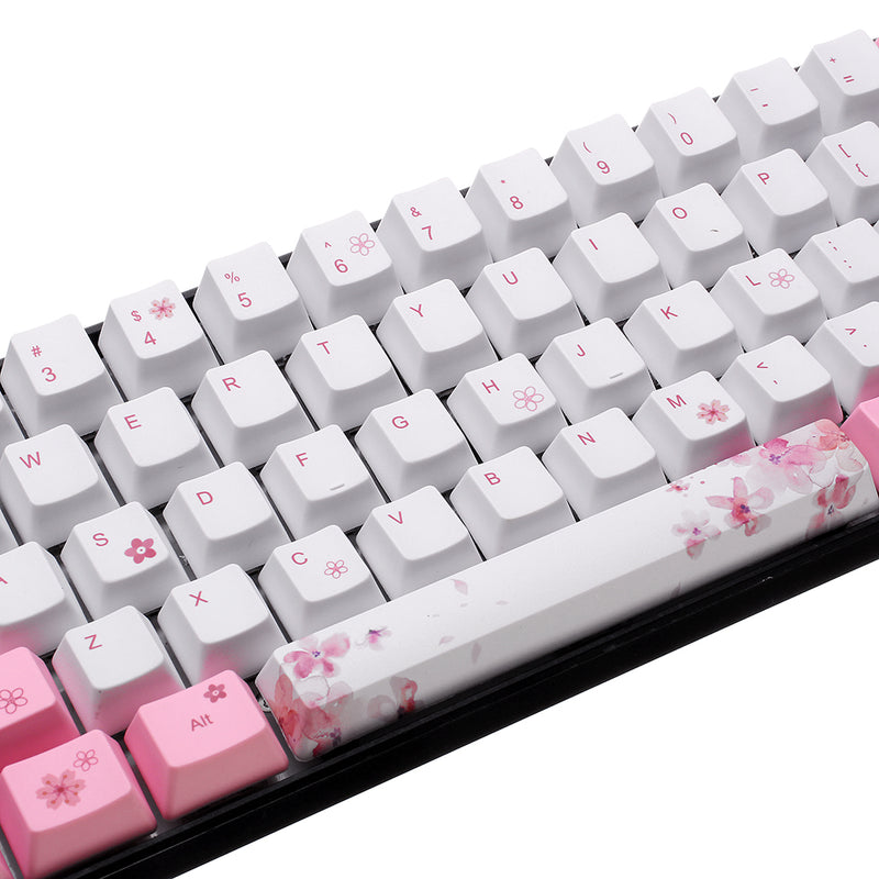 OEM Profile PBT Sublimation Sakura Keycap for 60% Anne pro 2 Royal Kludge RK61 Geek GK61 GK64 Mechanical Keyboard