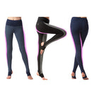 Women Sports Fitness Yoga Pants Knitting Slim Leggings Foot Tights M-3XXL Elastic Trousers