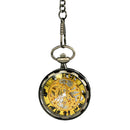 JIJIA JX006 Coverless Hollow  Gold Luxury Mechanical Watch Pocket Watch
