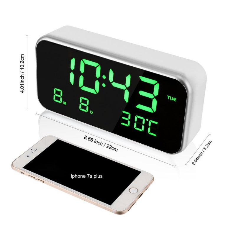 Big Screen LED Digital Multi-function Music Alarm Clock with Temperature Date And