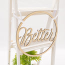 2Pcs Wedding Chair Signs Decorative Wooden Pendants Groom Bride Party Decorations