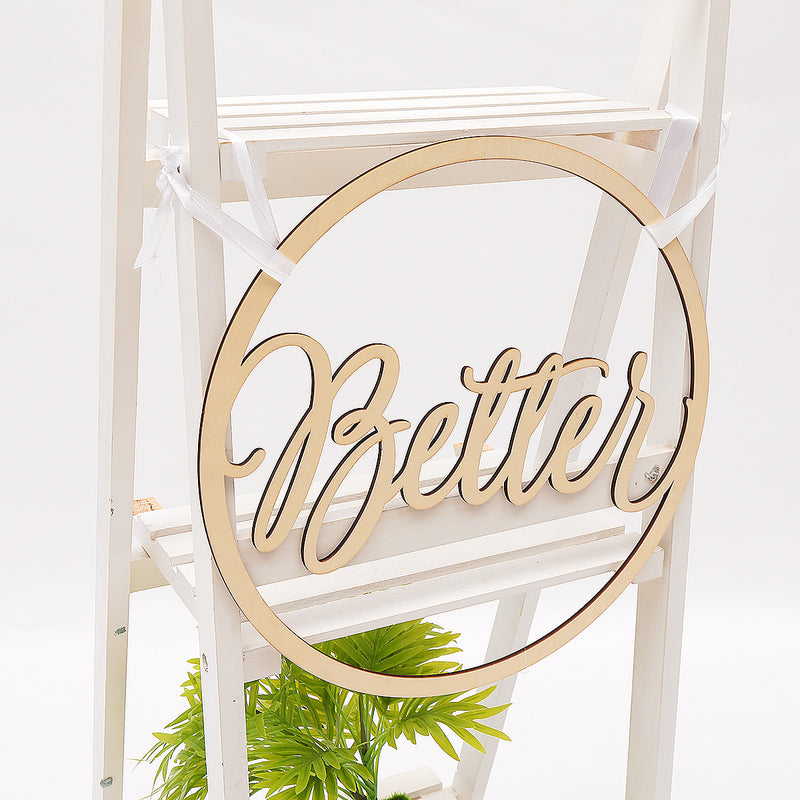 2Pcs Wedding Chair Signs Decorative Wooden Pendants Groom Bride Party Decorations