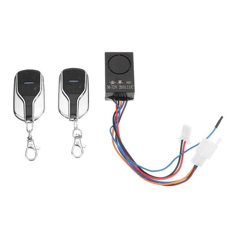 48V~60V Anti-theft Alarm System 2 Remote Control For Motorcycle/Scooter/Autobike