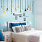 Miico SK9344 Colorful Chandelier Home Decorative Wall Sticker DIY Stickers Removable Sticker