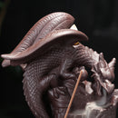 Auspicious Dragon Purple Sand Smoke Backflow Incense Burner Creative Aromatherapy Censer Decorations