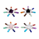 Crystal Pyramid Energy Generator Gemstone 7 Chakra Prism Point Healing Balancing Decorations
