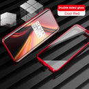 Bakeey 360 Curved Screen Front+Back Double-sided Full Body 9H Tempered Glass Metal Magnetic Adsorption Flip Protective Case For OnePlus 7T PRO