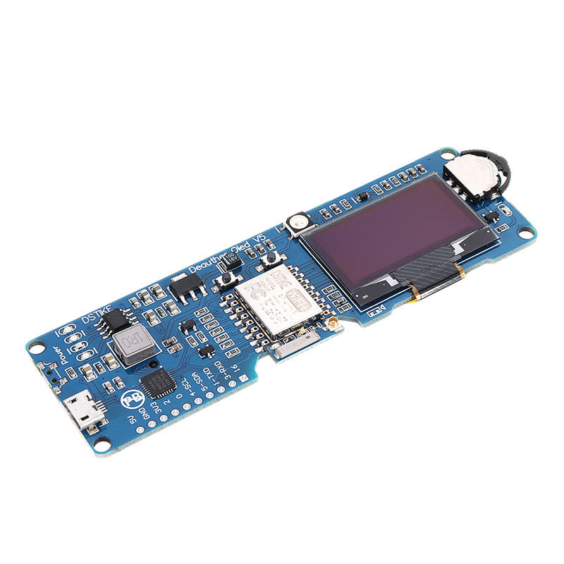 DSTIKE WiFi Deauther OLED V5 ESP8266 Development Board with 18650 Battery Polarity Protection and Antenna 4MB ESP-07