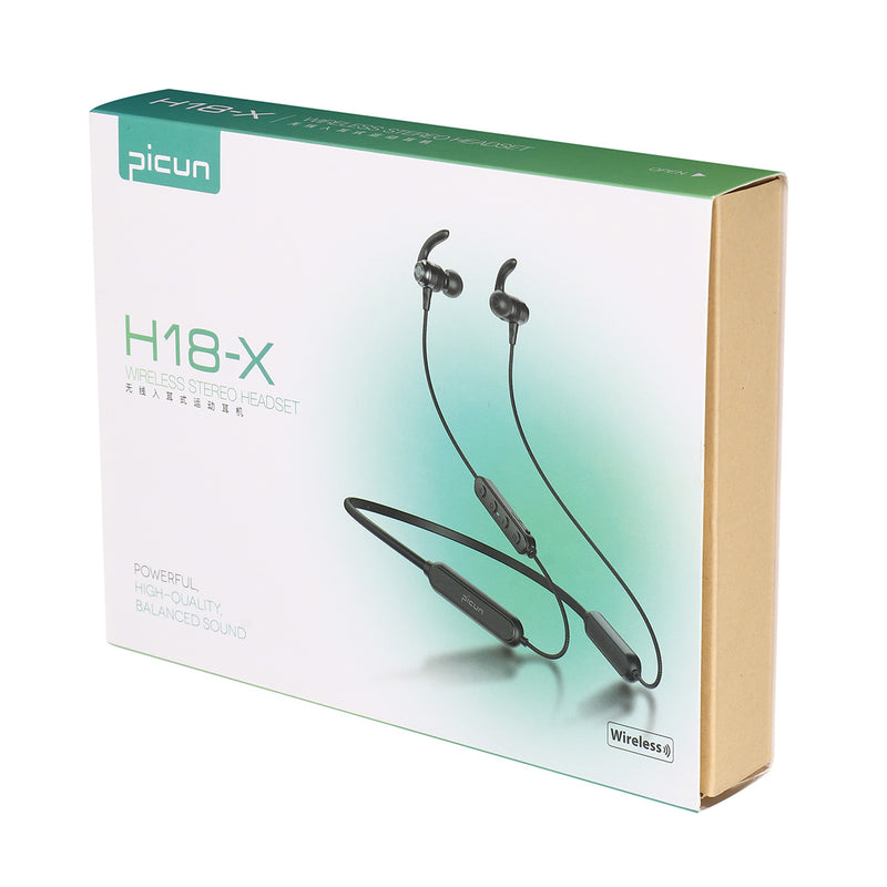 Picun H18-X Wireless Stereo Headset Neckband Magnetic Earphone bluetooth 5.0 IPX7 Waterproof Sports Headphone with Mic
