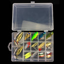 ZANLURE 21pcs/set Metal Spoon Lures Fishing Lure Set VIB Sea Fish Bass Baits Crankbait Swimbait