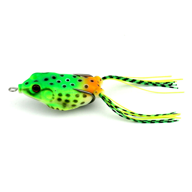 5pcs 12g 6cm Dual Hook Soft Frog Fishing Lure Top Water Artificial Bait Snakehead Fishing Crank Bait