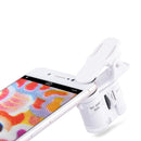 60X Phone Microscope Lens Magnifier Clip With LED Light UV Currency Detector