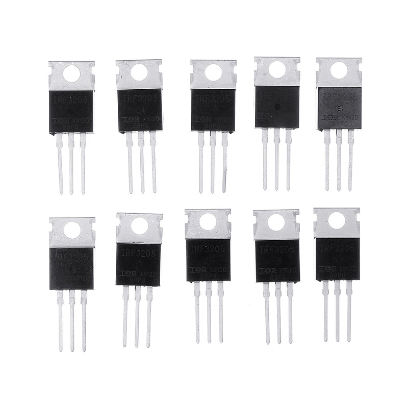 10Pcs IRF3205 IRF3205PBF MOSFET MOSFT 55V 98A 8mOhm 97.3nC TO-220 Transistor