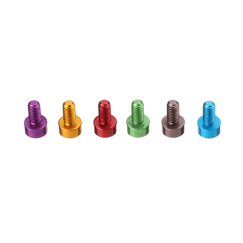 Suleve M3AH10 10Pcs M36mm Hex Socket Screw M3 Cap Head Bolt 7075 Aluminum Alloy Multicolor