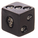KCASA FS-01 Set Of 5  Black Skull Dice Grinning Skull Deluxe Devil Poker Dice Gothic Gambling