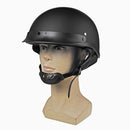 Motorcycle German Style Half Face Helmet Scooter Bike Matt Black M/L/XL DOT