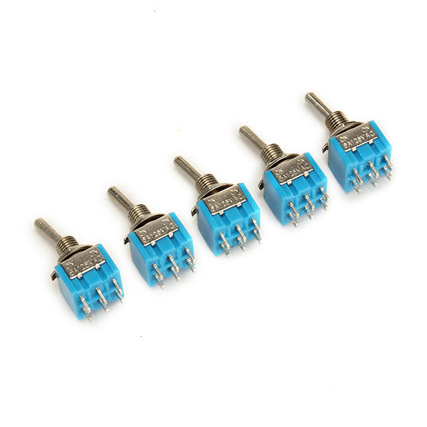 Wendao SMT-202 ON/ON AC 125V 6A 6 Pins Toggle Rocker Switch 10pcs