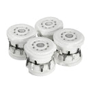 4pcs Gold 9pin Ceramic Vacuum Tube Socket Gilded Mount Valve Base Replacement Accessories For 12AX7 12AU7