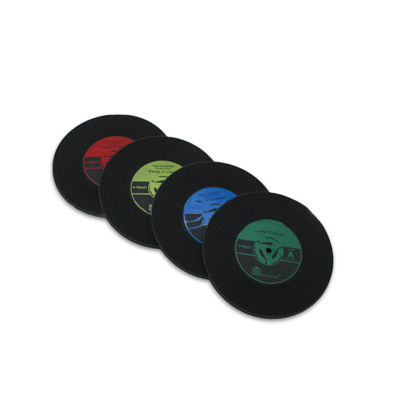 Honana Environmental Plastic Vinyl Record Cup Coaster Table Placemats Simple and Creative Mug Coaster Heat-resistant