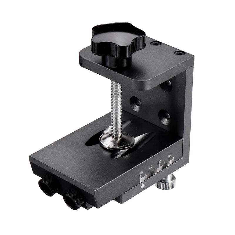 15 Degree Aluminum Alloy 9.5mm Pocket Hole Jig Step Drill Screwdriver Bit Set Woodworking Hole Punch Locator with Clamp