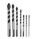 7pcs 3/4/5/6/8/10/12mm Triangle Twist Drill Bit Concrete Glass Ceramic Tile Marble Drill Bit Set