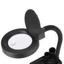 5X 10X Magnifying LED Lamp Magnifier Light Large Glass Lens Desktop Stand Craft