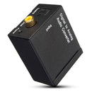 Digital Optical Coax Coaxial Toslink to Analog Audio Converter Adapter RCA L/R