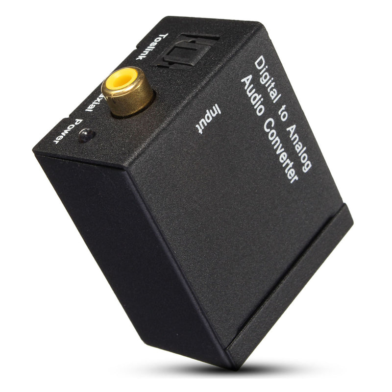 Digital Optical Coax Coaxial Toslink to Analog Audio Converter Adapter RCA L/R