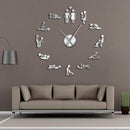 Bachelorette Game Kama Sutra DIY Adult Room Decorative Giant Wall Clock Sex Love Position Frameless Large Wall Clock Art