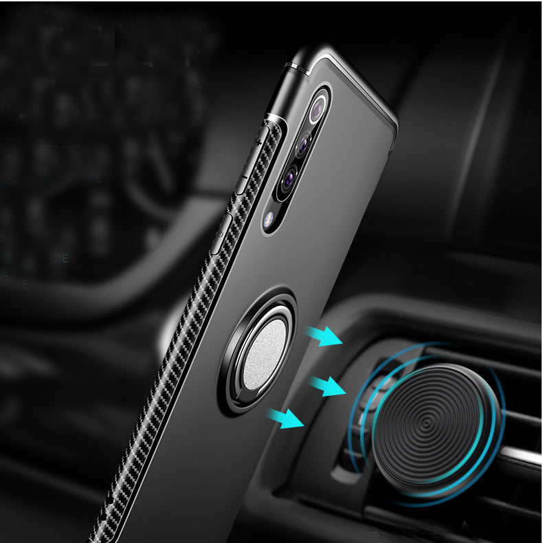 Bakeey 360 Rotating Ring Holder Magnetic Adsorption Shockproof Protective Case for Xiaomi Mi9 / Mi 9 Transparent Edition