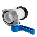 DN40/50 IBC Universal Hose Connector Tap Shut Off Garden Accessories Coarse Thread Tote Tank Adapter Butterfly Valve Fitting Parts for Home Garden