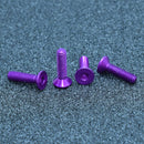 Suleve M3AH8 10Pcs M3x14mm Flat Countersunk Head Hex Socket Screw 7075 Aluminum Alloy Metric  Bolt Screws