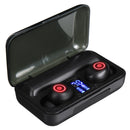 F9-3 TWS bluetooth Bilateral Stereo Noise Reduction IPX5 Waterproof Earphone Headphones with Charging Case