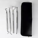 4Pcs Dental Mirror Stainless Steel Dental Tools Kit Mouth Mirror Dental Kit Instrument Dental Pick
