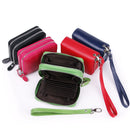 High Quality Genuine Leather Women Double Zipper Around Handbag Card Holder Wallets Coin Purse