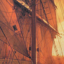 5x7FT Vinyl Sunset Pirate Wood Ship Photography Backdrop Background Studio Prop