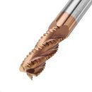 Drillpro 4pcs 4/6/8/10mm Rough End Mill Cutter 4 Flutes HRC55 AlTiN Coating Milling Cutter