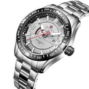 NAVIFORCE 9157 Waterproof Stainless Steel Band Quartz Watch Calendar Auto Date Men Watch